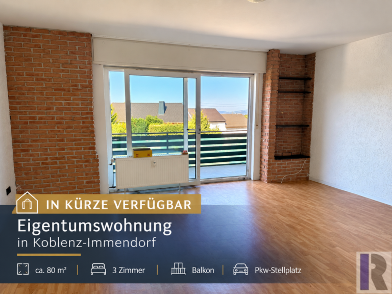 In K�rze Verf�gbar Koblenz Etagenwohnung Eigentumswohnung mit Balkon und Fernblick